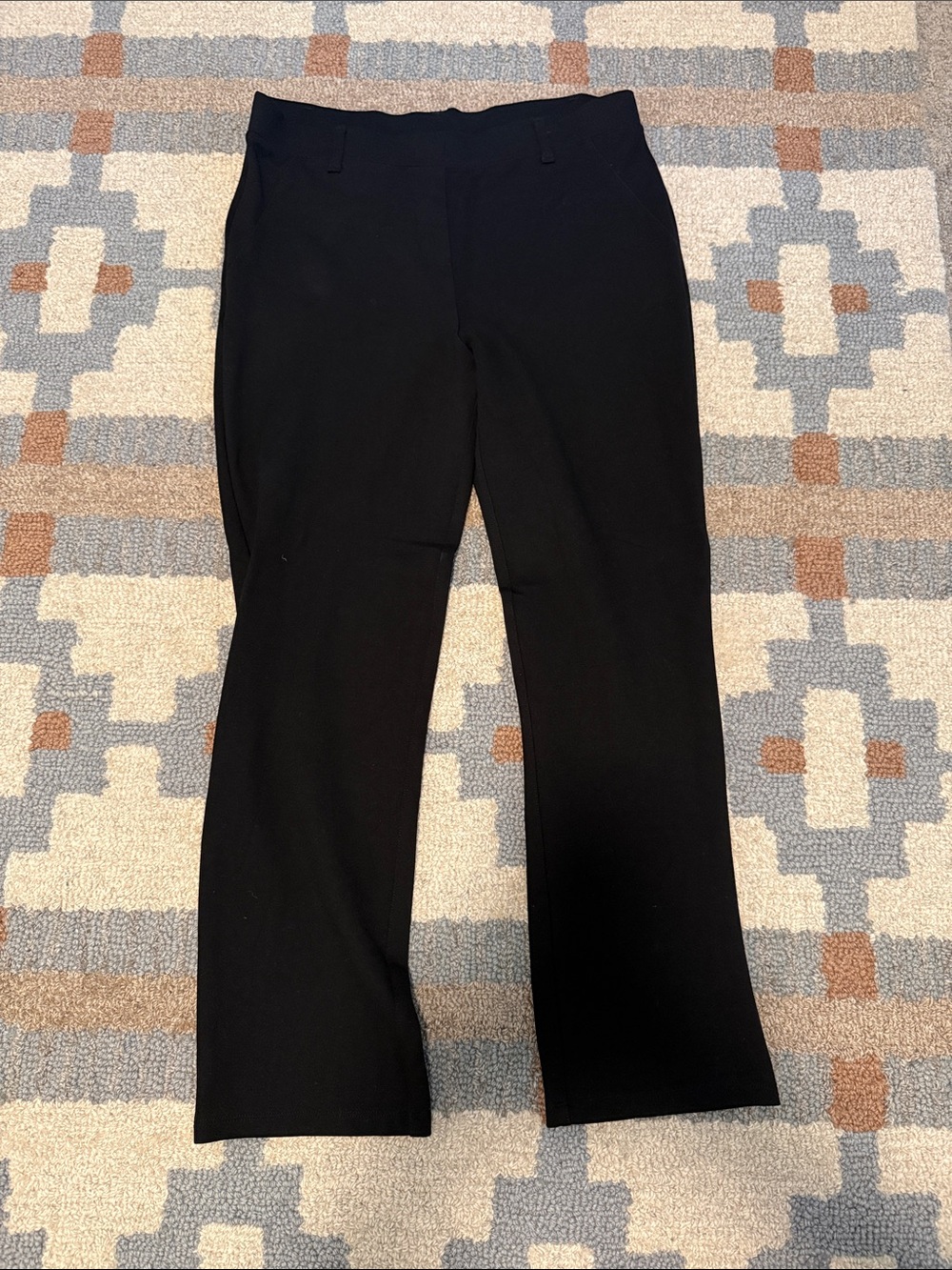 Quince Ultra-Stretch Ponte Straight Leg Pants Black Size Medium
